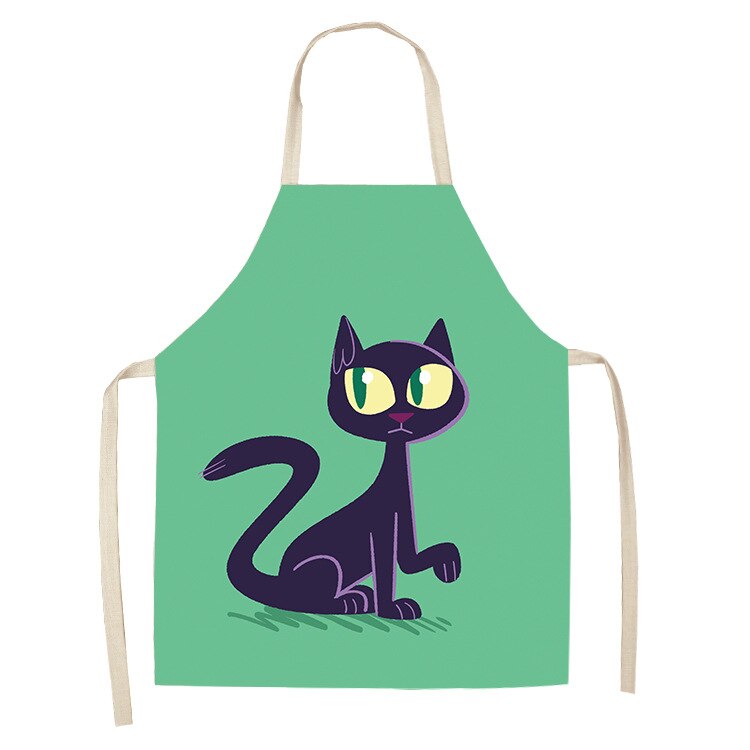 Cat Kitchen Apron – Cotton Linen Cooking & Baking Apron