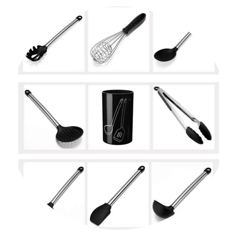 8-Piece Silicone Kitchen Utensil Set – Spoon, Spatula & More