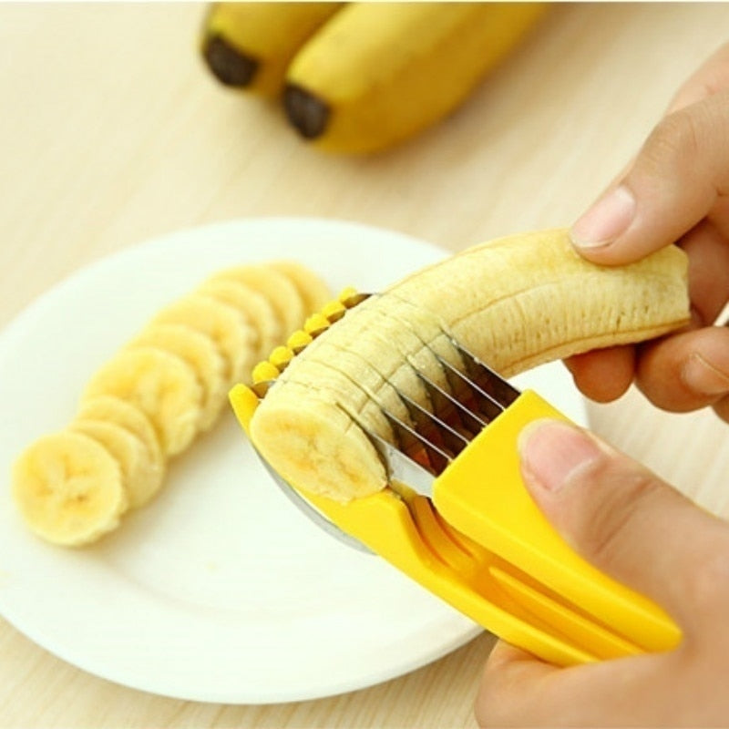 Stainless Steel Banana & Fruit Slicer – Kitchen Cutting Tool