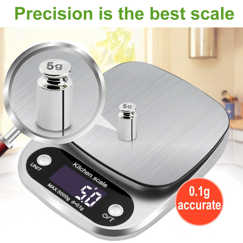 Stainless Steel Digital Kitchen Scale – Precise Baking & Food Scale