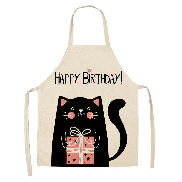 Cat Kitchen Apron – Cotton Linen Cooking & Baking Apron