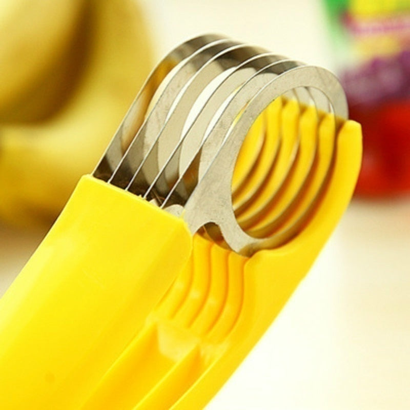 Stainless Steel Banana & Fruit Slicer – Kitchen Cutting Tool