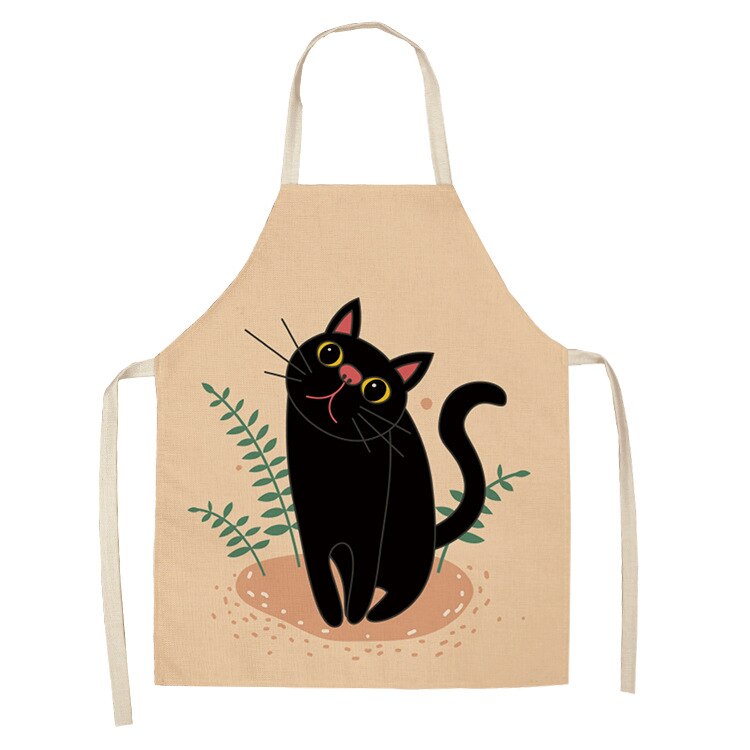Cat Kitchen Apron – Cotton Linen Cooking & Baking Apron