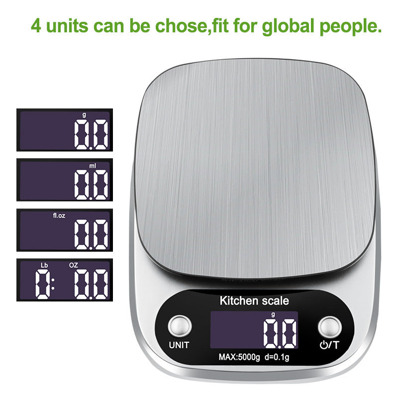 Stainless Steel Digital Kitchen Scale – Precise Baking & Food Scale