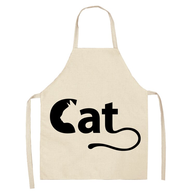 Cat Kitchen Apron – Cotton Linen Cooking & Baking Apron