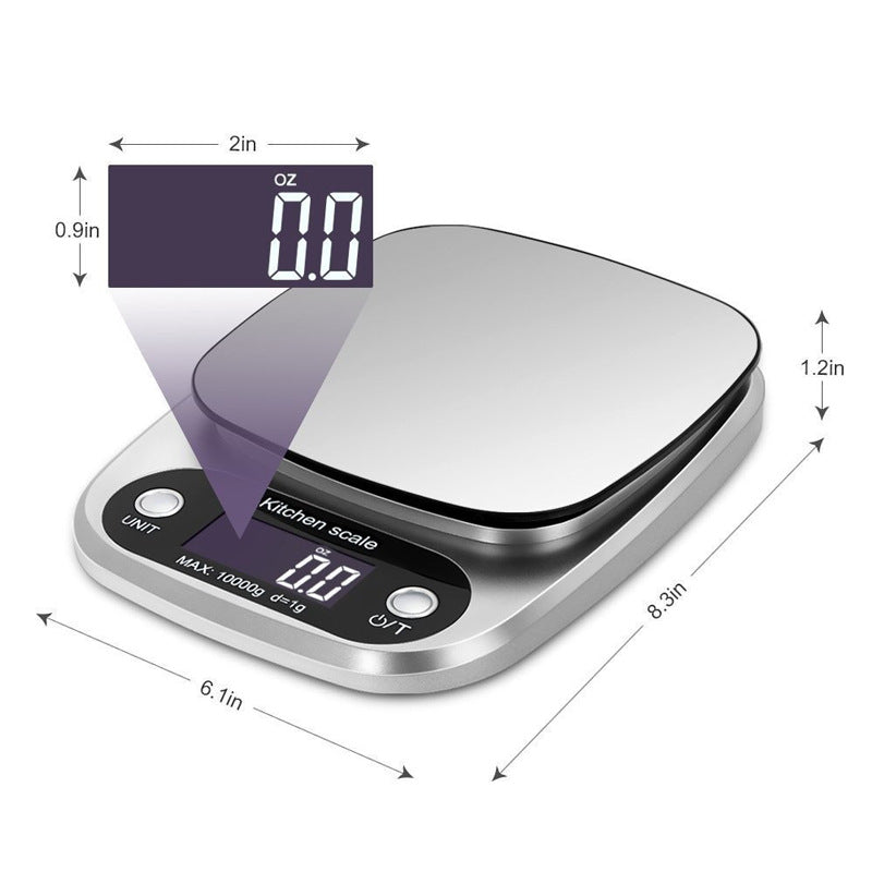 Stainless Steel Digital Kitchen Scale – Precise Baking & Food Scale