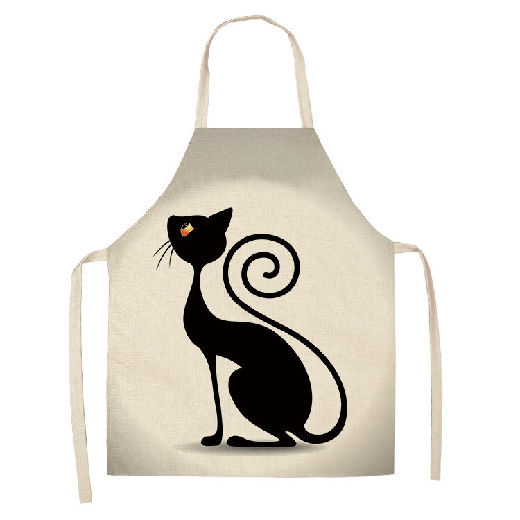 Cat Kitchen Apron – Cotton Linen Cooking & Baking Apron