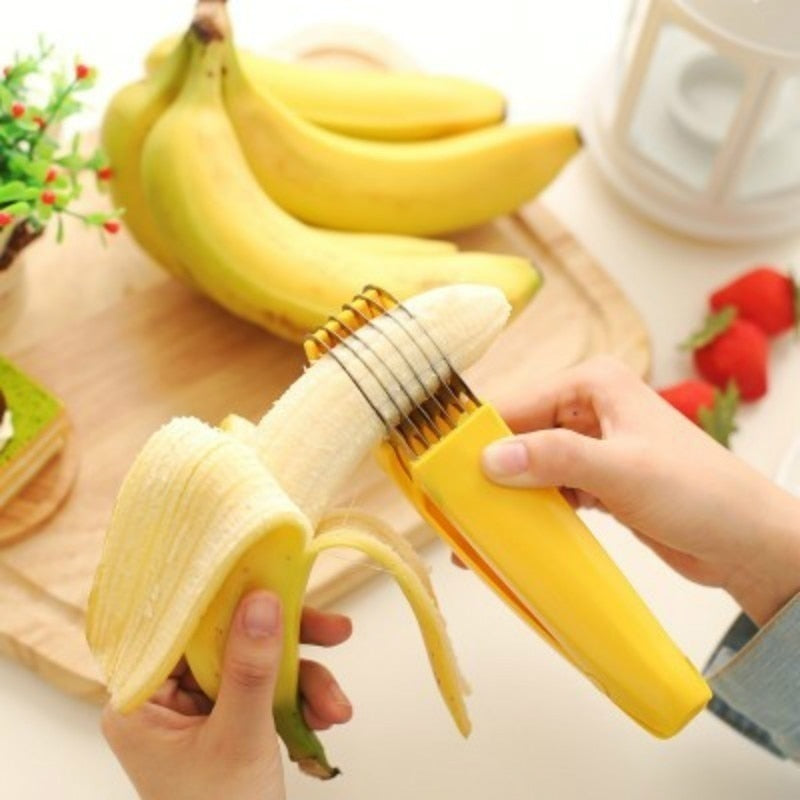 Stainless Steel Banana & Fruit Slicer – Kitchen Cutting Tool