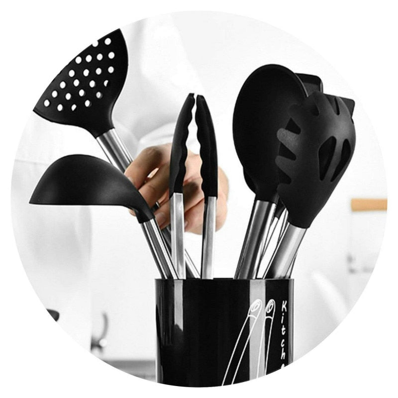 8-Piece Silicone Kitchen Utensil Set – Spoon, Spatula & More