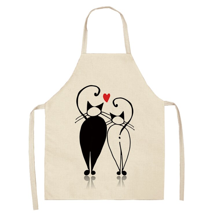 Cat Kitchen Apron – Cotton Linen Cooking & Baking Apron